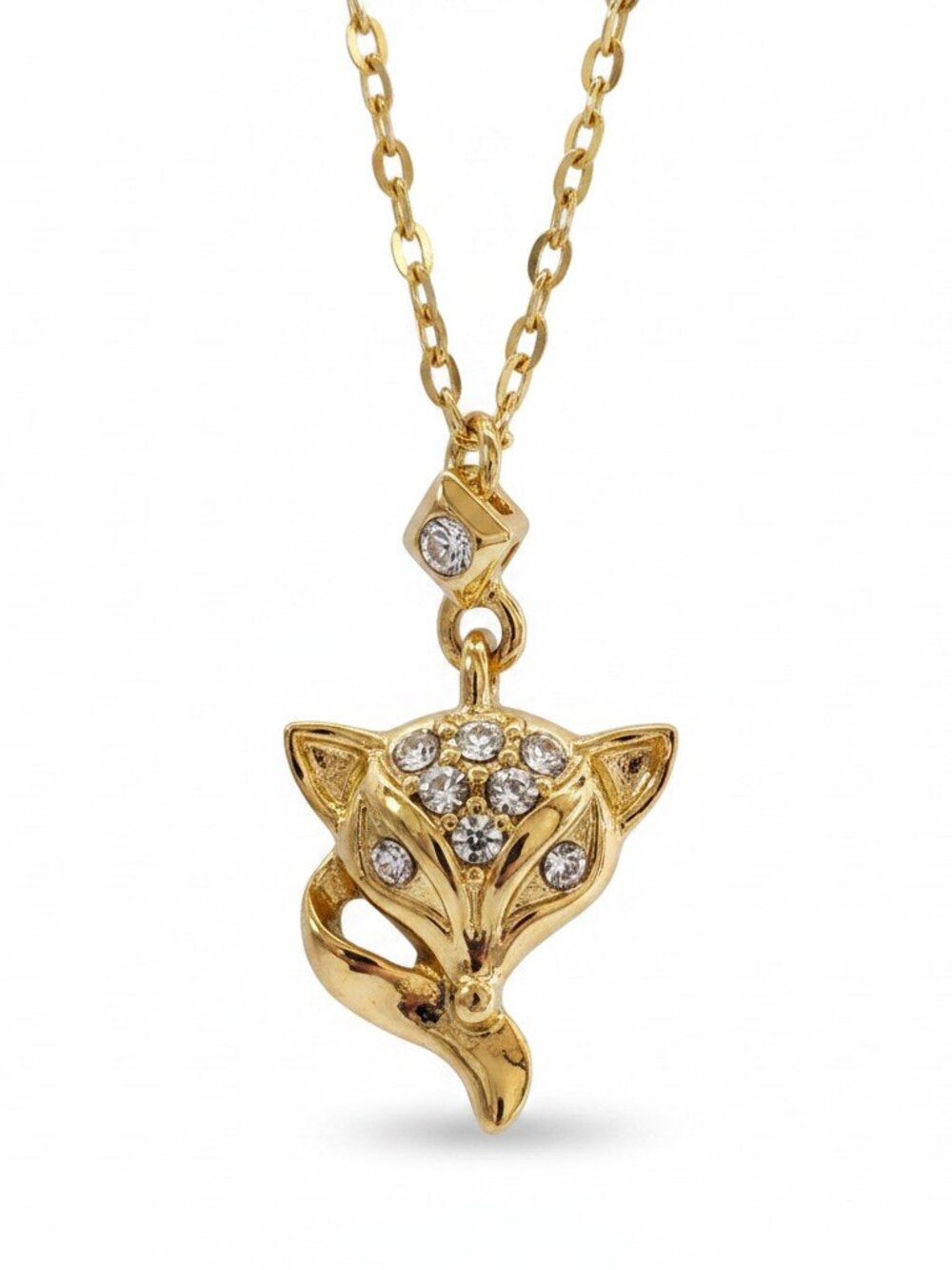 Vera Bradley Women's Clever Fox Pendant Short Necklace Gold Tone NWT